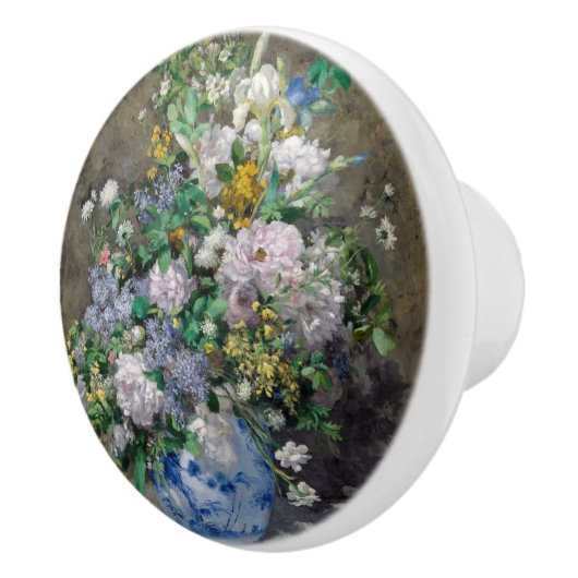 Pierre-Auguste Renoir - Spring Bouquet Keramische Knop (Rechts)