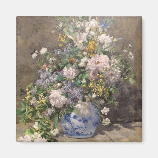 Pierre-Auguste Renoir Spring Bouquet Magneet (Voorkant)