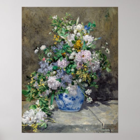 Pierre-Auguste Renoir - Spring Bouquet Poster (Voorkant)
