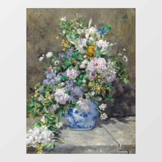 Pierre-Auguste Renoir - Spring Bouquet Raamsticker (Vel)