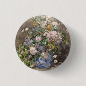 Pierre-Auguste Renoir Spring Bouquet Ronde Button 3,2 Cm (Voorkant)