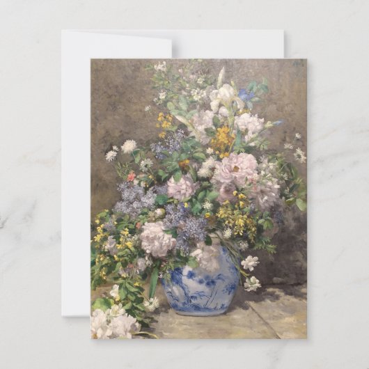 Pierre-Auguste Renoir Spring Bouquet RSVP Kaartje (Voorkant)