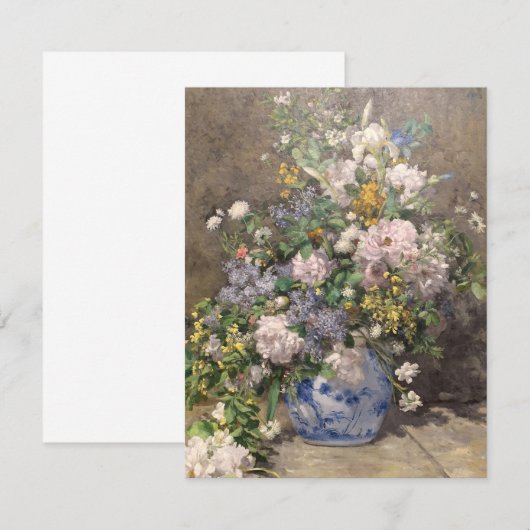 Pierre-Auguste Renoir Spring Bouquet RSVP Kaartje (Voorkant / Achterkant)
