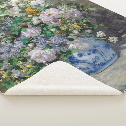 Pierre-Auguste Renoir - Spring Bouquet Sherpa Deken (3/4)