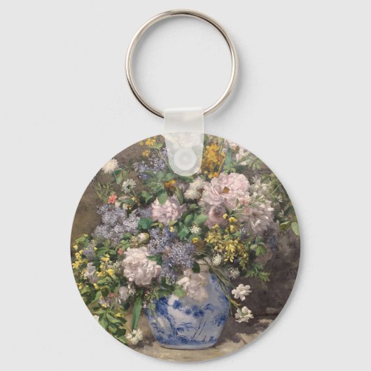 Pierre-Auguste Renoir Spring Bouquet Sleutelhanger (Achterkant)