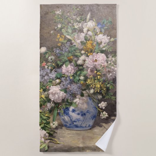 Pierre-Auguste Renoir Spring Bouquet Strandlaken (Voorkant)