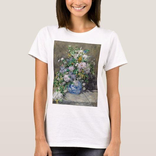 Pierre-Auguste Renoir - Spring Bouquet T-shirt (Voorkant)