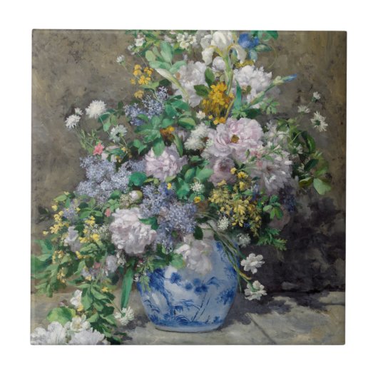 Pierre-Auguste Renoir - Spring Bouquet Tegeltje (Voorkant)