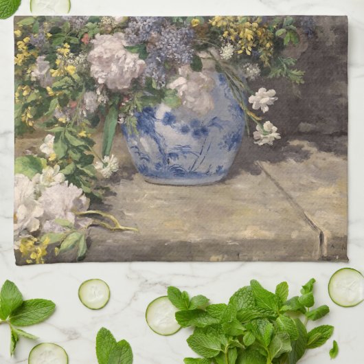 Pierre-Auguste Renoir Spring Bouquet Theedoek (Gevouwen)