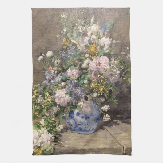 Pierre-Auguste Renoir Spring Bouquet Theedoek (Verticaal)