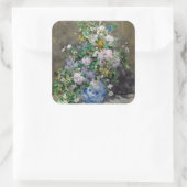 Pierre-Auguste Renoir - Spring Bouquet Vierkante Sticker (Tas)