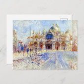 Pierre Auguste Renoir The Piazza San Marco, Veneti Briefkaart (Voorkant / Achterkant)