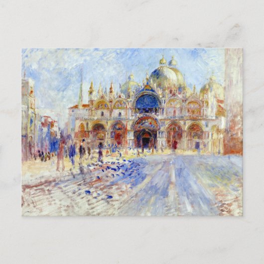 Pierre Auguste Renoir The Piazza San Marco, Veneti Briefkaart (Voorkant)