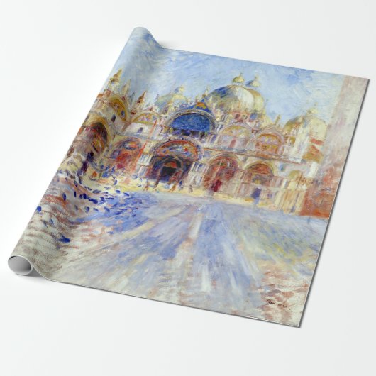 Pierre Auguste Renoir The Piazza San Marco, Veneti Cadeaupapier (Uitgerold)