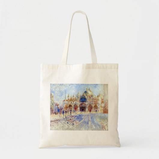 Pierre Auguste Renoir The Piazza San Marco, Veneti Tote Bag (Voorkant)