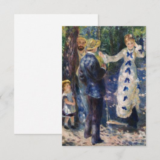 Pierre-Auguste Renoir - The Swing Bedankkaart (Voorkant / Achterkant)