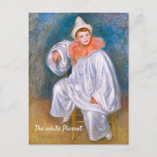 Pierre-Auguste Renoir The white Pierrot CC1066 Briefkaart (Voorkant)