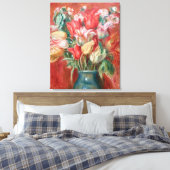Pierre-Auguste Renoir - Tulip Bouquet Canvas Afdruk (Insitu (Slaapkamer))