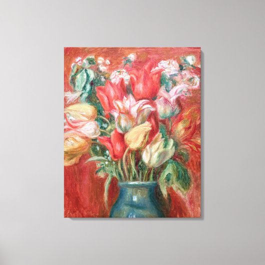 Pierre-Auguste Renoir - Tulip Bouquet Canvas Afdruk (Voorkant)