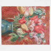 Pierre-Auguste Renoir - Tulip Bouquet Fleece Deken (Voorkant (Horizontaal))