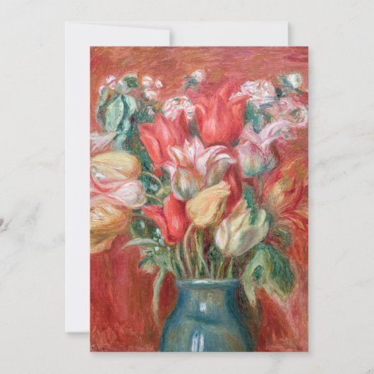 Pierre-Auguste Renoir - Tulip Bouquet Kaart (Voorkant)