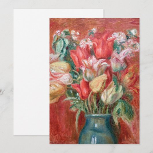 Pierre-Auguste Renoir - Tulip Bouquet Kaart (Voorkant / Achterkant)
