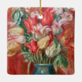 Pierre-Auguste Renoir - Tulip Bouquet Keramisch Ornament (Achterkant)