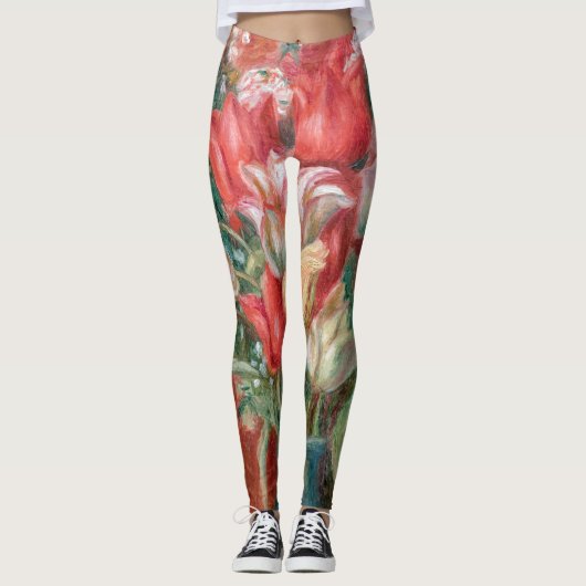 Pierre-Auguste Renoir - Tulip Bouquet Leggings (Voorkant)