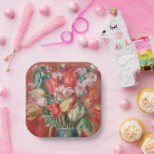 Pierre-Auguste Renoir - Tulip Bouquet Papieren Bordje (Feest)