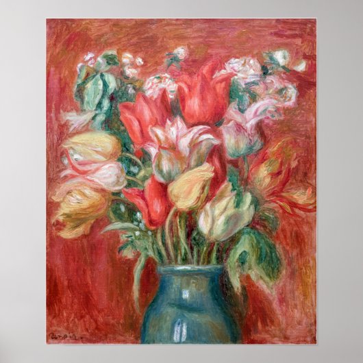 Pierre-Auguste Renoir - Tulip Bouquet Poster (Voorkant)