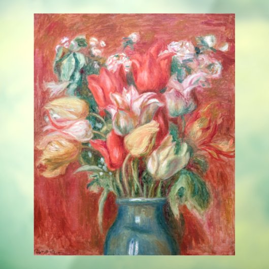 Pierre-Auguste Renoir - Tulip Bouquet Raamsticker (Vel 3)