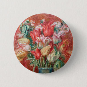 Pierre-Auguste Renoir - Tulip Bouquet Ronde Button 5,7 Cm