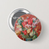 Pierre-Auguste Renoir - Tulip Bouquet Ronde Button 5,7 Cm (Voorkant /achterkant)