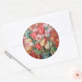 Pierre-Auguste Renoir - Tulip Bouquet Ronde Sticker (Envelop)