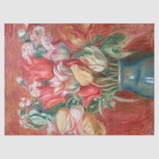 Pierre-Auguste Renoir - Tulip Bouquet Tissuepapier (Voorkant)