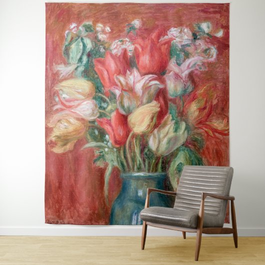 Pierre-Auguste Renoir - Tulip Bouquet Wandkleed (In situ)