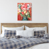 Pierre-Auguste Renoir - Tulpboeket Canvas Afdruk (Insitu (Slaapkamer))