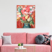 Pierre-Auguste Renoir - Tulpboeket Canvas Afdruk (Insitu (Woonkamer))