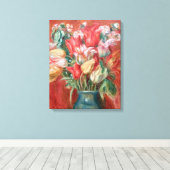 Pierre-Auguste Renoir - Tulpboeket Canvas Afdruk (Insitu (Houten vloer))