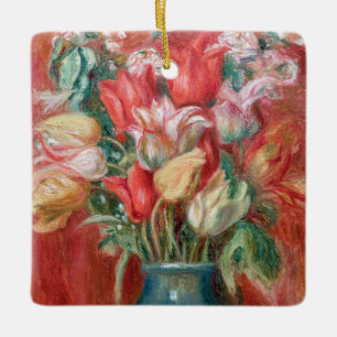 Pierre-Auguste Renoir - Tulpboeket Keramisch Ornament