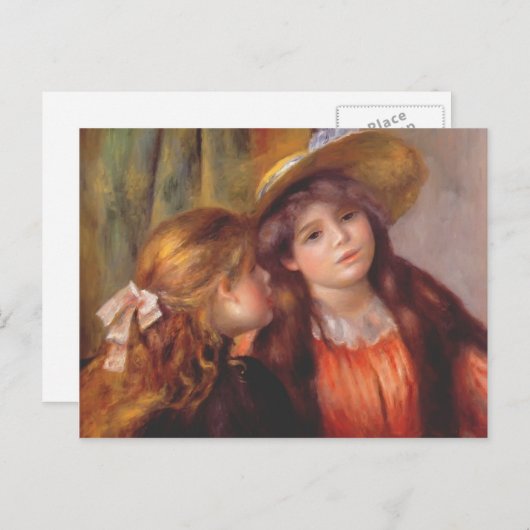 Pierre-Auguste Renoir - Twee meisjes Briefkaart (Voorkant / Achterkant)