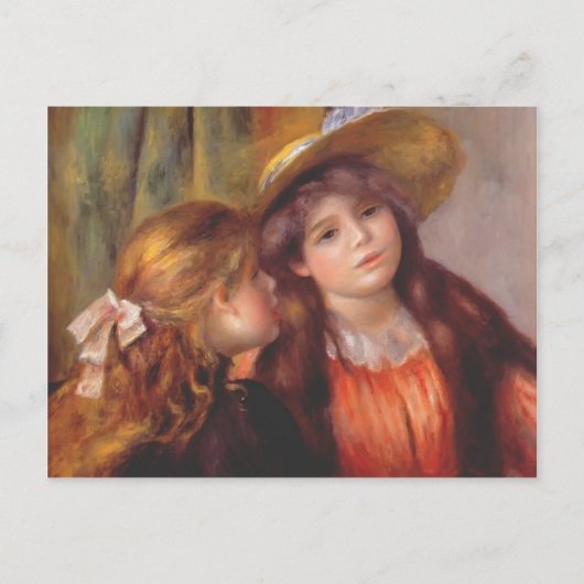 Pierre-Auguste Renoir - Twee meisjes Briefkaart (Voorkant)