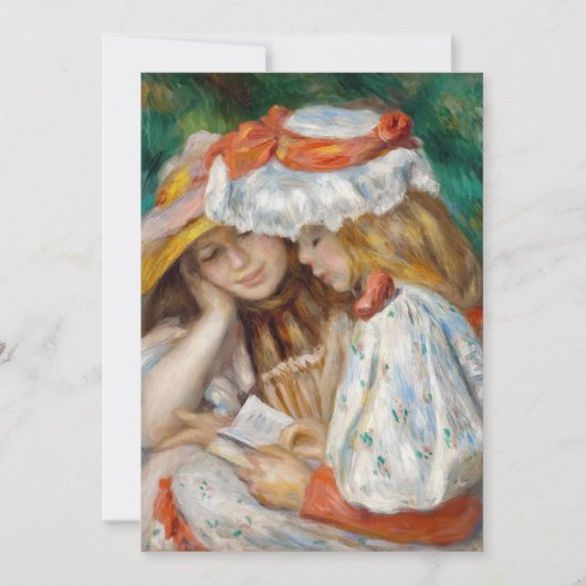 Pierre-Auguste Renoir - Twee meisjes lezend Bedankkaart (Voorkant)