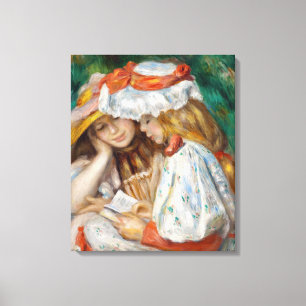 Pierre-Auguste Renoir - Twee meisjes lezend Canvas Afdruk