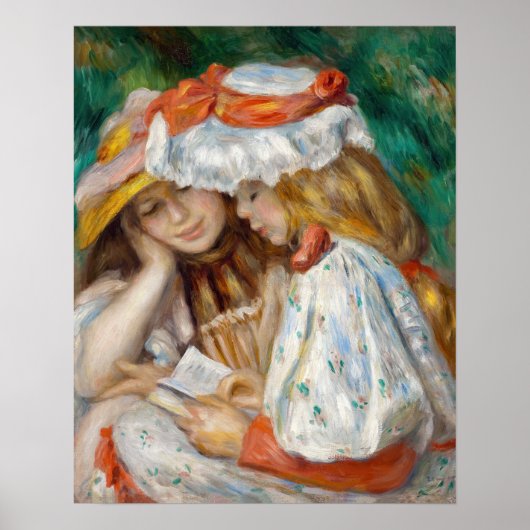 Pierre-Auguste Renoir - Twee meisjes lezend Poster (Voorkant)