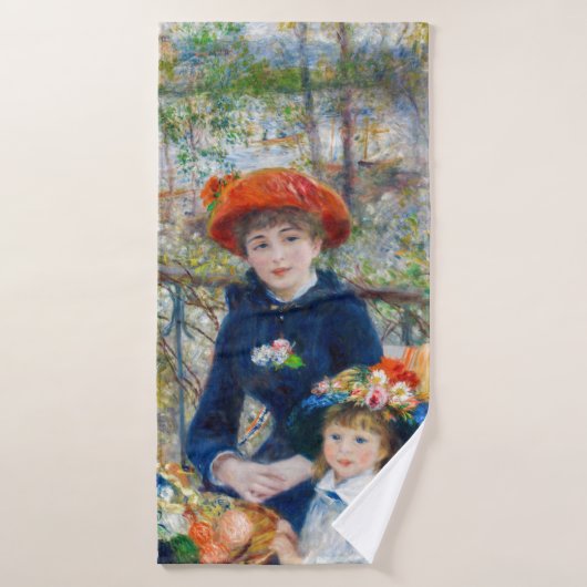 Pierre-Auguste Renoir - Twee zussen op de Terrace Bad Handdoek (Badhanddoek)