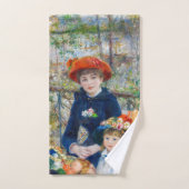 Pierre-Auguste Renoir - Twee zussen op de Terrace Bad Handdoek (Handdoek)
