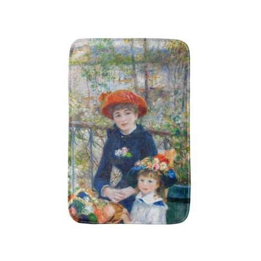 Pierre-Auguste Renoir - Twee zussen op de Terrace Badmat (Voorkant Verticaal)