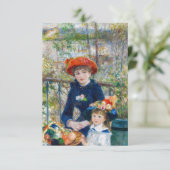 Pierre-Auguste Renoir - Twee zussen op de Terrace Bedankkaart (Staand voorkant)