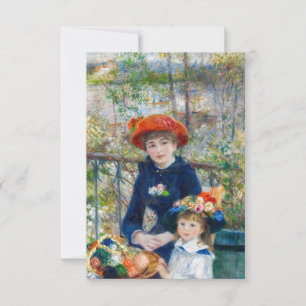 Pierre-Auguste Renoir - Twee zussen op de Terrace Bedankkaart